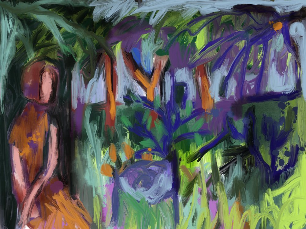 Griet van der Meulen - Garden at dusk